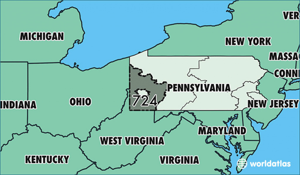 Where Is Area Code 724 / Map Of Area Code 724 / Greensburg, Pa Area Code intended for Map Of Maryland And Surrounding States