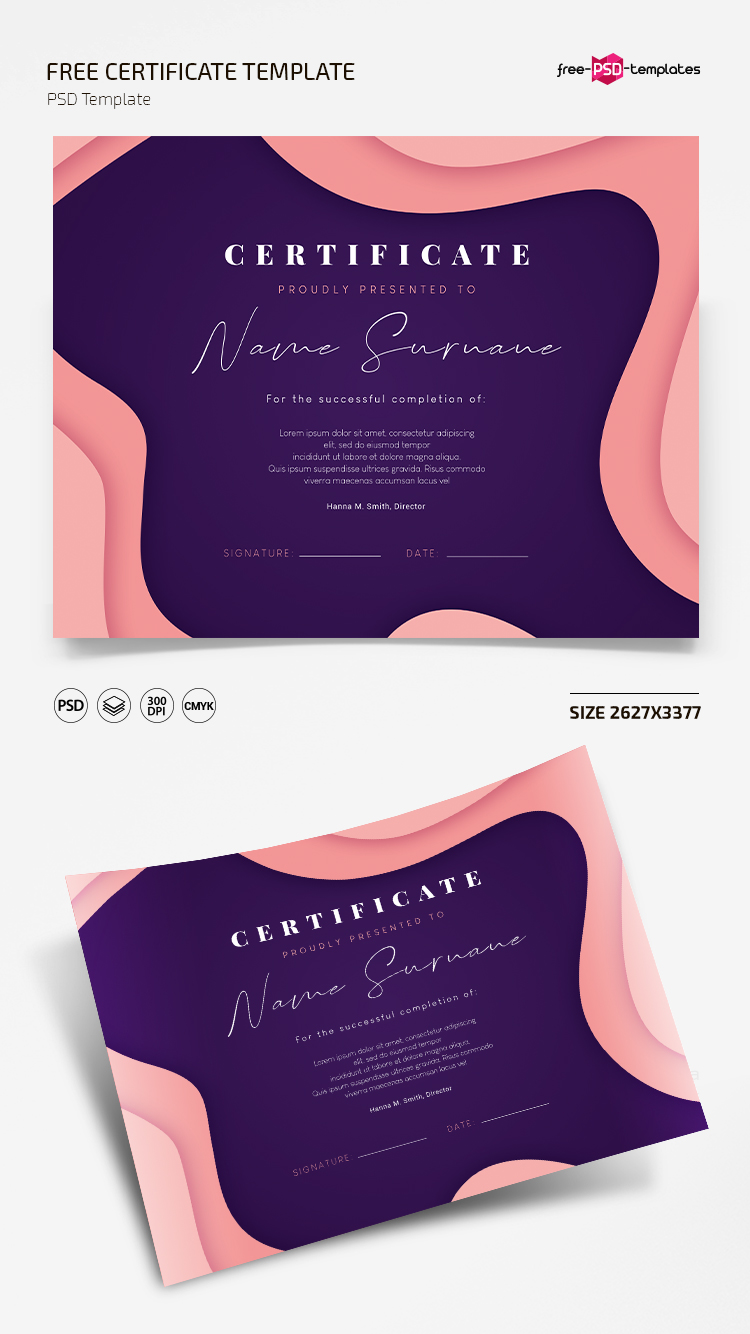 Award Certificate Template Psd