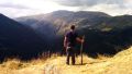 A man hikes in Israel.