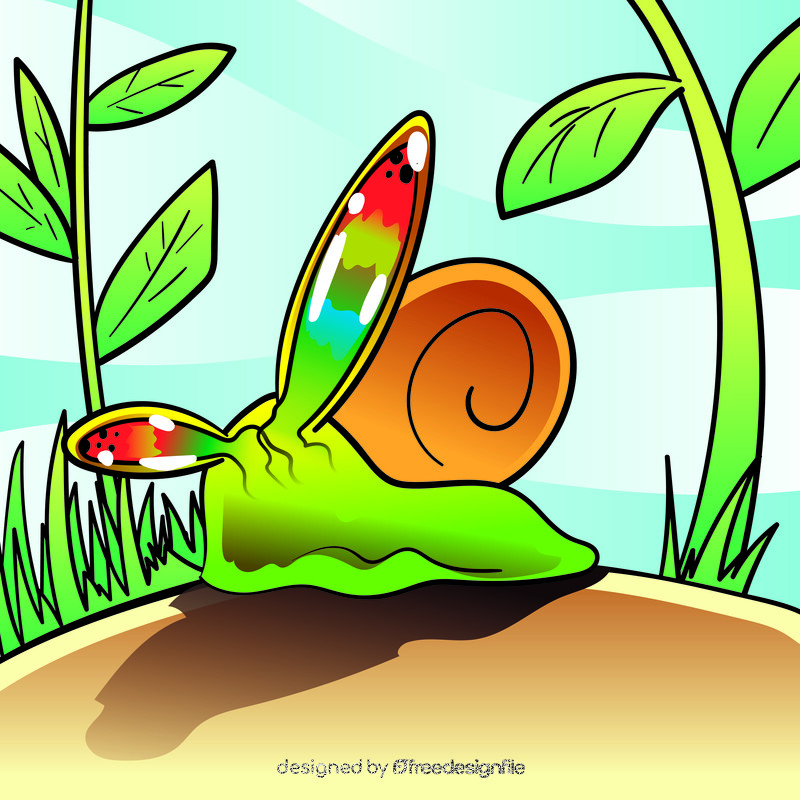 Slug cartoon vector