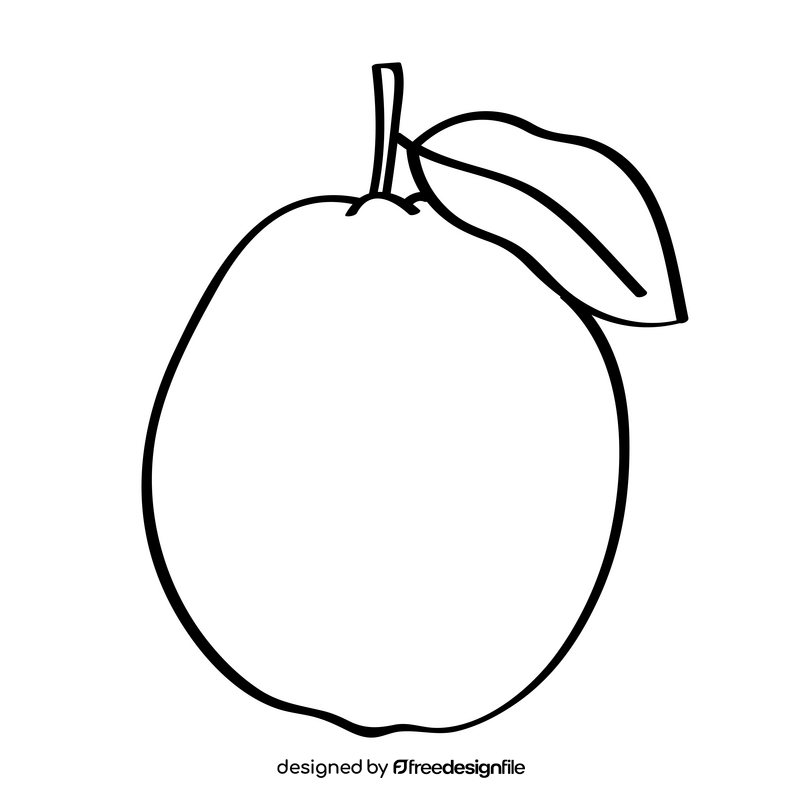 Guava black and white clipart free download