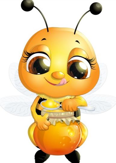 lovely cartoon bee set vectors 04 free download