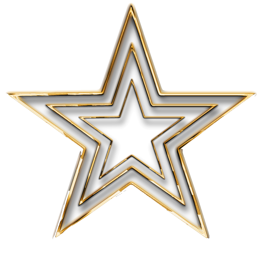 3D Gold Star Transparent Transparent PNG Image