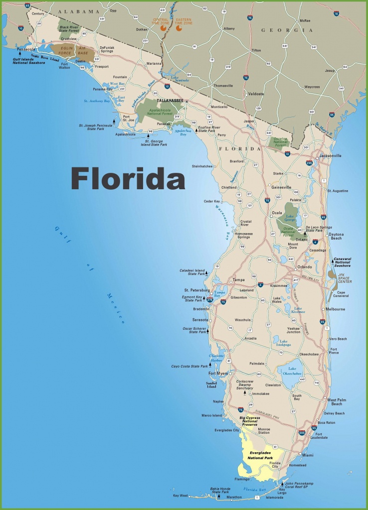 Large Florida Maps For Free Download And Print | High-Resolution And - Clearwater Beach Map Florida