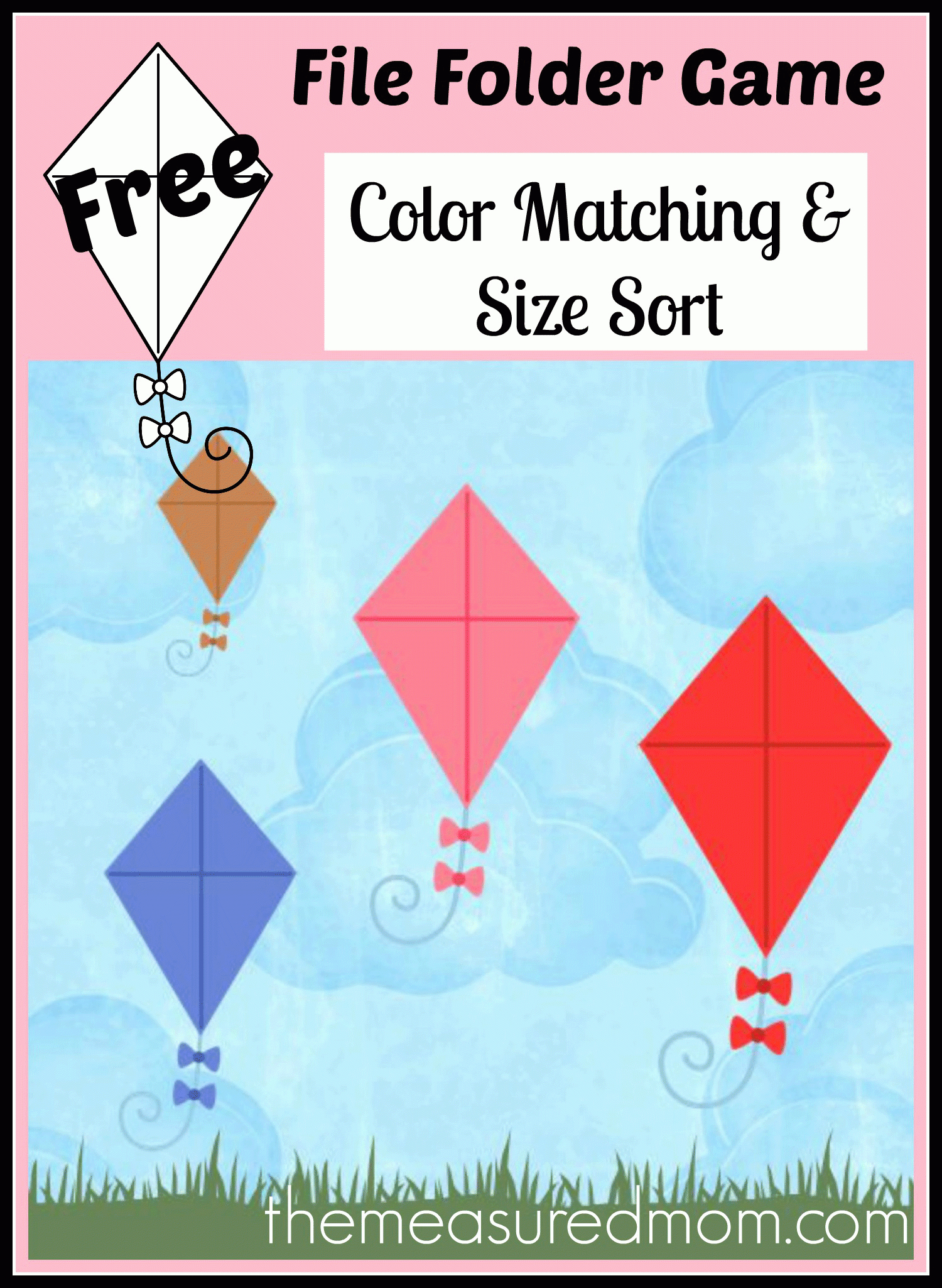 Free File Folder Game For Preschoolers: Kites! - The Measured Mom - Free Printable File Folder Games For Preschool