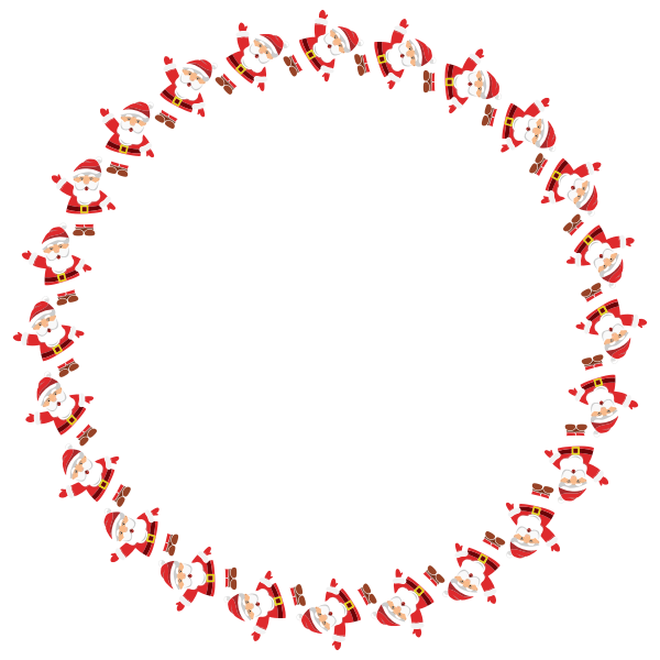 Santa Waving Frame Variation 2 | Free SVG