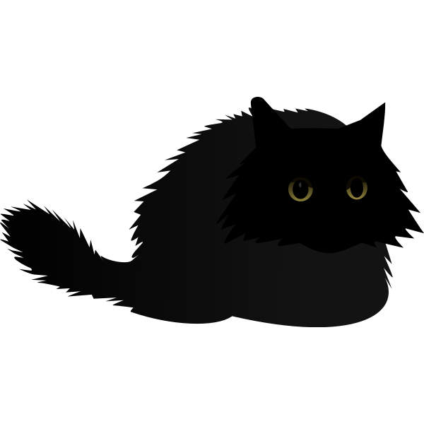 Featured image of post Fluffy Cat Silhouette Svg Cute black cat with white heart on chest