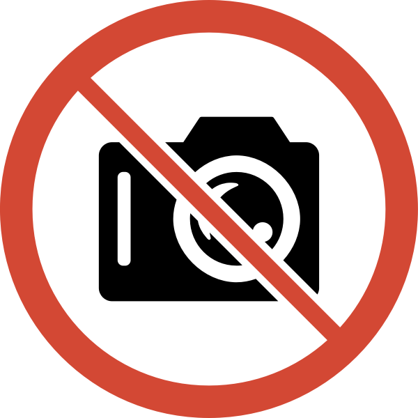 Photo taking banned sign vector illustration