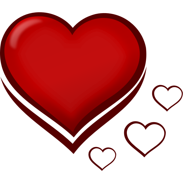 Vector clip art of glossy heart