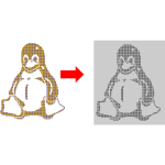 Penguin tutorial vector image