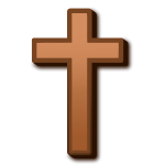 Brown cross vector graphics