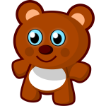 Teddy bear toy vector clip art