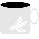 Coffee cup with stars