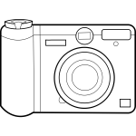 digital camera line art vector graphics