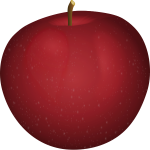 Vector image of white spots on an apple