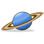 Vector clip art of planet Saturn icon