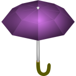 Purple umbrella vector drawing