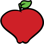 Vector graphics of distorted shape apple