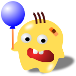 Monster with a balloon vector image