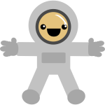 Cartoon astronaut