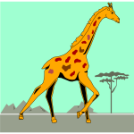 Cartoon giraffe vector image