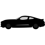 Sports car silhouette