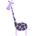 Giraffe Sympa (Nice Giraffe) in Lavender & Gray