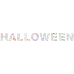 Halloween Bats Typography Polyprismatic