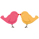 Love Birds Isolated