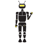 Robot silhouette clip art