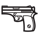 Handgun silhouette clip art