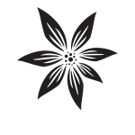 Flower silhouette cut file