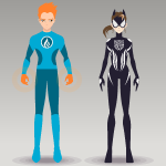 Anime Boy and Girl - Superheroes