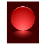 2 Red Sphere Blurred Reflection