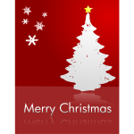 Merry Christmas in red color vector clip art