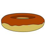 A regular chocolate donut 2