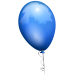 Blue balloon vector image