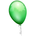 Green balloon vector image