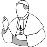 Vector drawing of the Pope