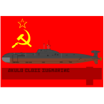 Russian submarine vector drawing