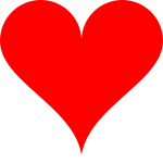 A SVG semicircle heart