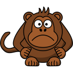 Angry cartoon monkey