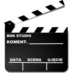 Filming clapperboard vector image