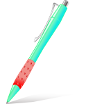 Red glossy pen vector image