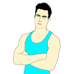 Blue Tanktop Man Portrait