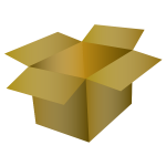 Vector image of cardboard box with a gradient