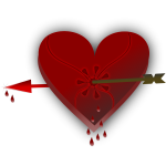 Broken heart vector image