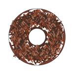 Brown sprinkles donut