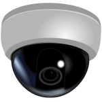 CCTV dome camera vector illustration