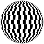 Checkerboard Optical Illusion Sphere